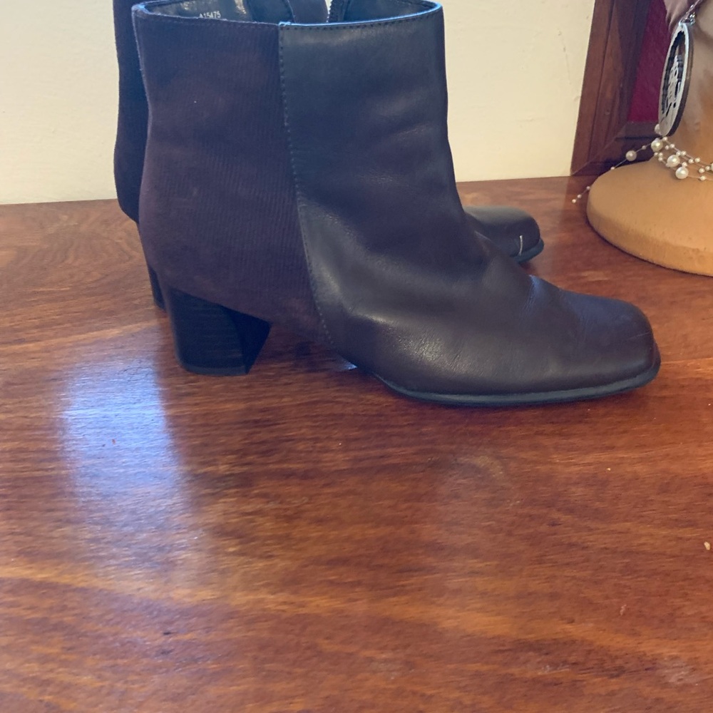 Chic Two-Tone Ankle Boots